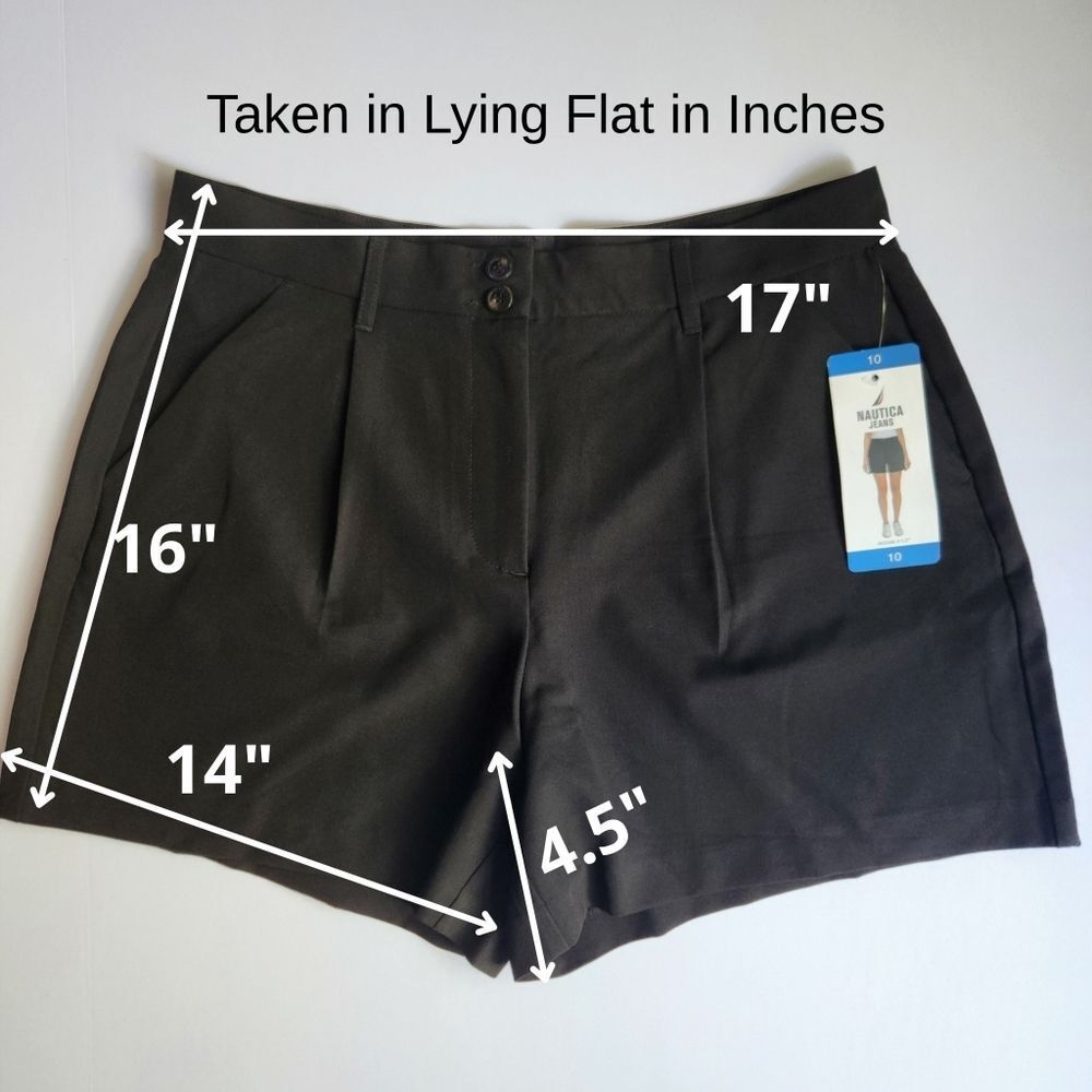 NAUTICA Women Black Shorts Dressy Casual With Pockets & Pleats Size 10 and 12 - Picture 14 of 15